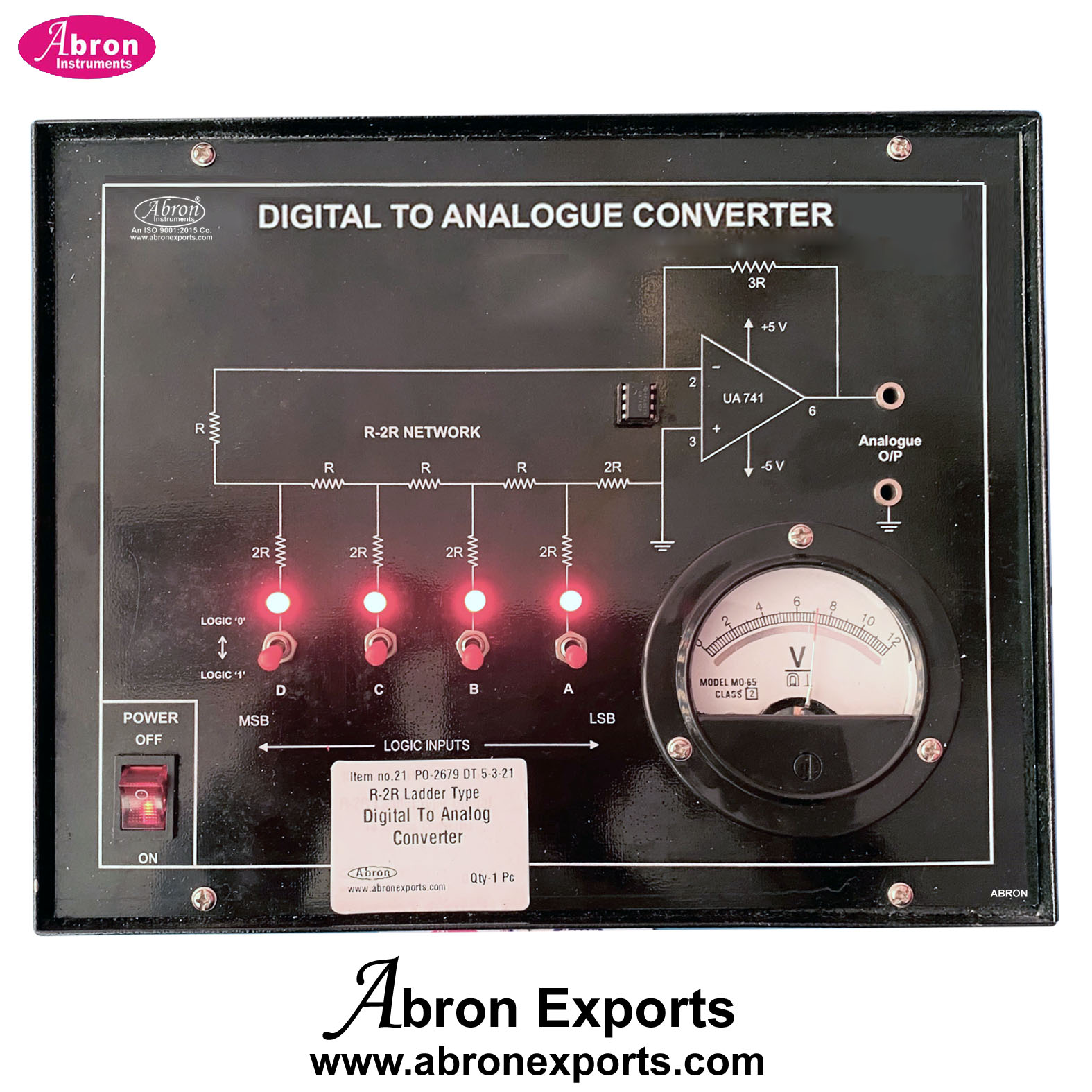 Digital to Analogue D to A with Meter Electronic Trainer Kit Setup With Connecting Wire LED And Built in Power Supply AE-1247A 
